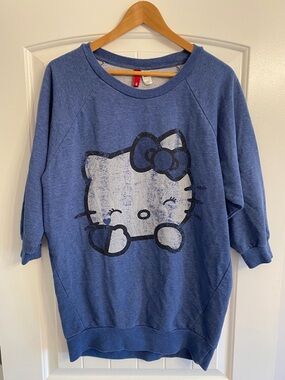 Y2K Blue Hello Kitty Women’s Sweatshirt
